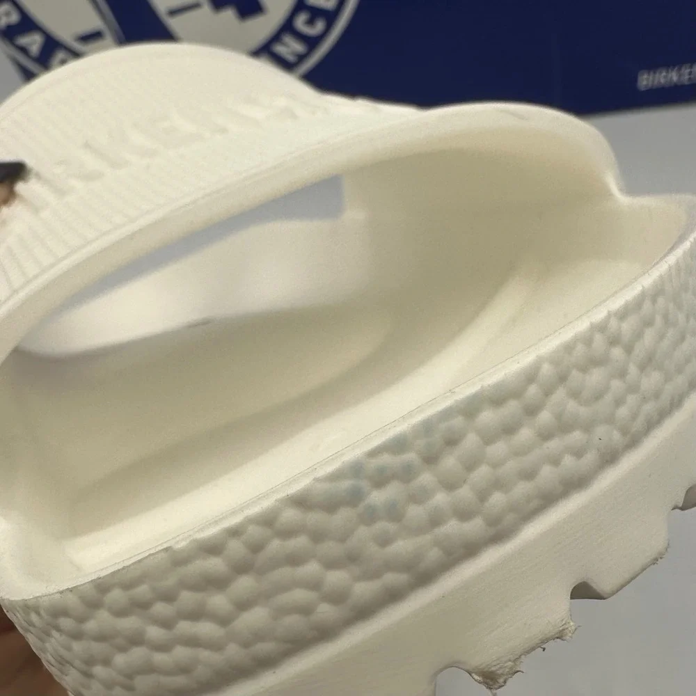 Birkenstock Barbados EVA Slides Mens 12 White‎ Beach Waterproof Sandals NEW READ